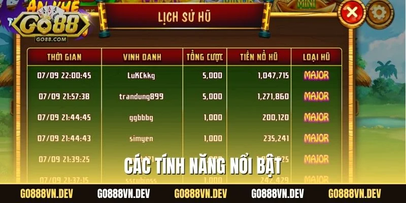 Các tính năng nổi bật